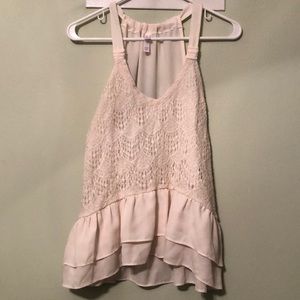 Off white lace halter